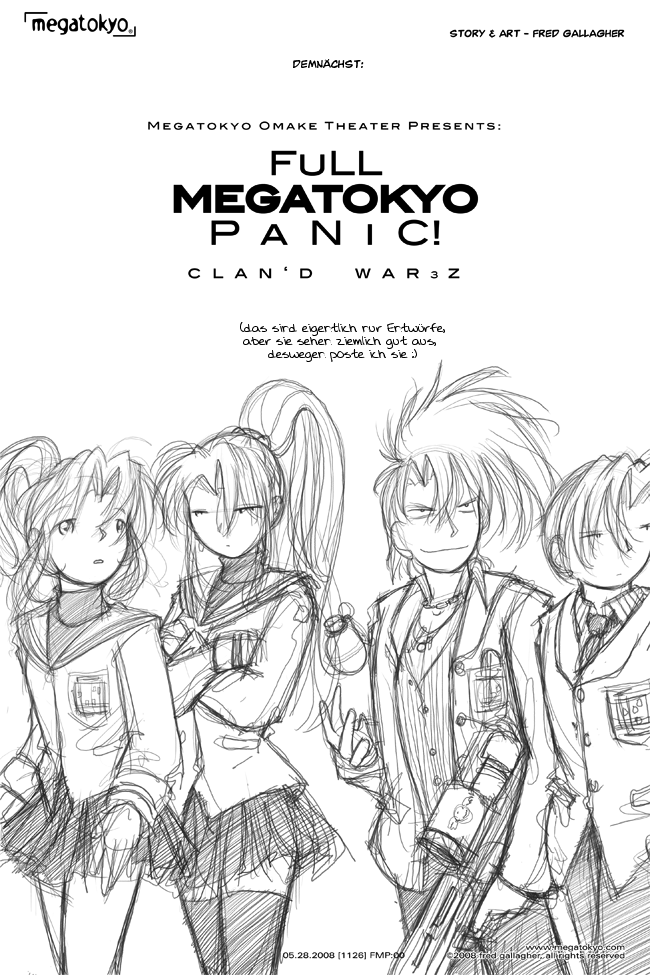 Strip #1126: Megatokyo Omake Theater: Full Megatokyo Panic - Clan'd War3z