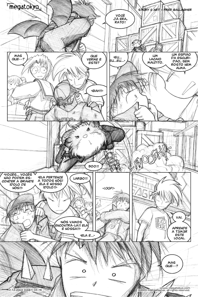 tira #497: Ele levou um hamster na cara...