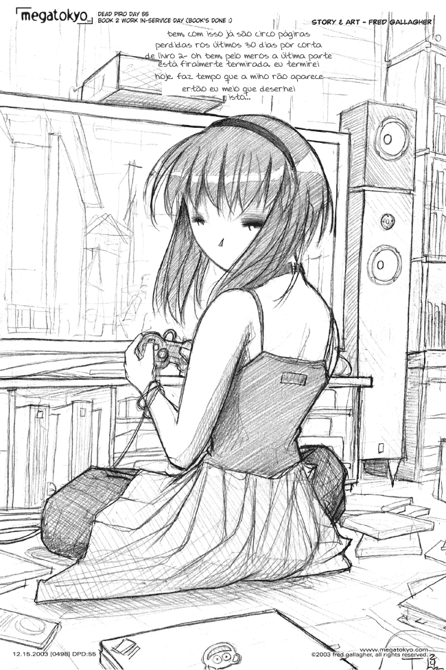 tira #498: DPD: Miho matando o tempo
